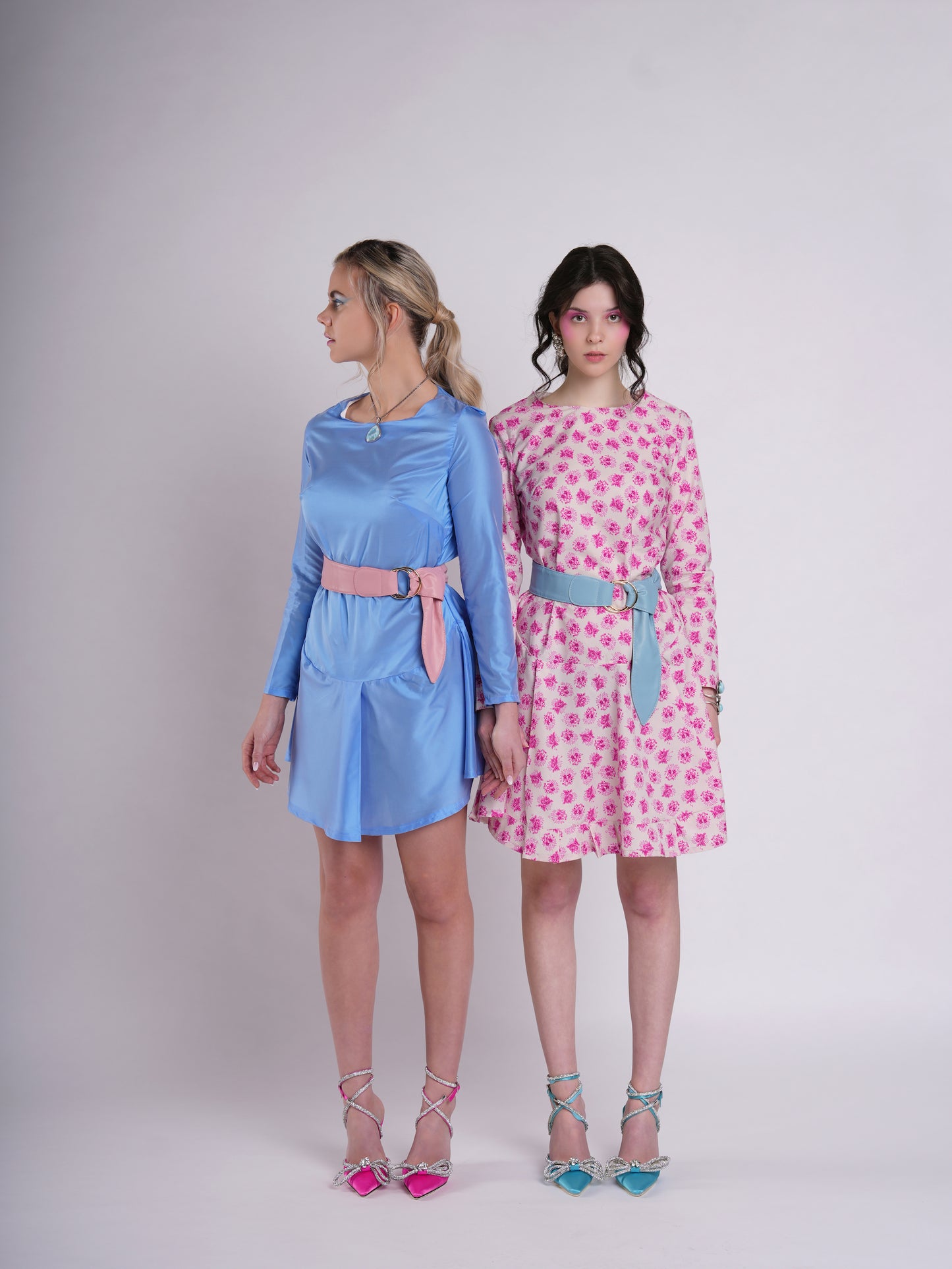 Risos Celeste Vestido